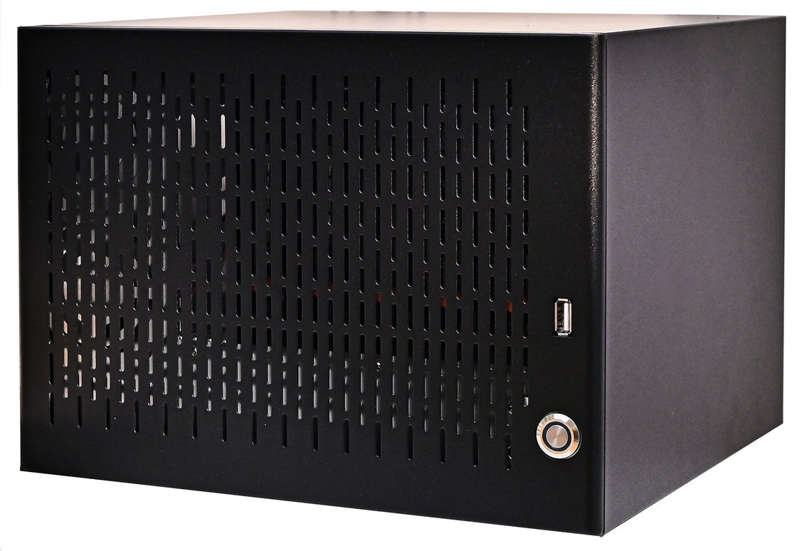 6 Chasis del servidor de almacenamiento NAS doméstico con panel de aleación de aluminio negro